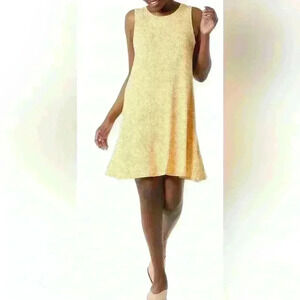 Amazon Essentials XXL Sleeveless Yellow Floral Swing Dress